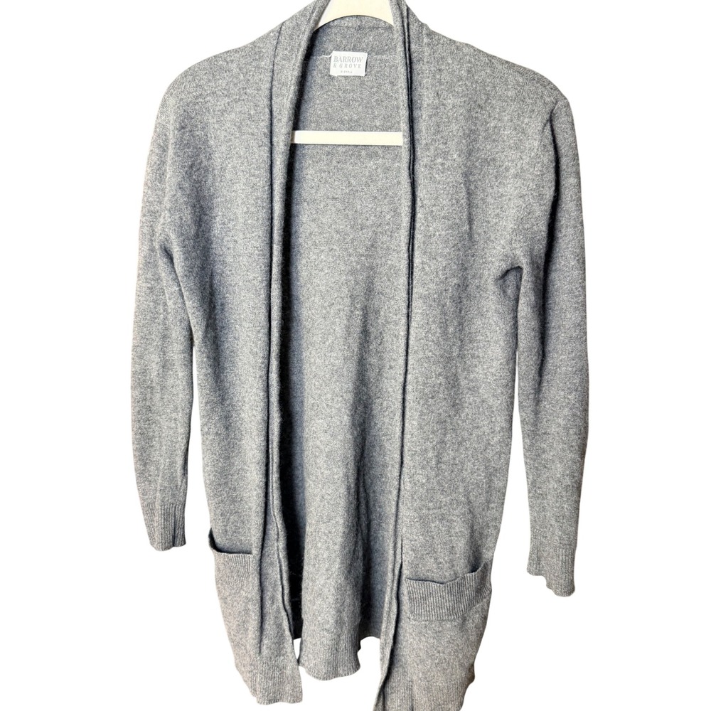 Barrow & Grove Cashmere Open Front Cardigan Gray Size XS